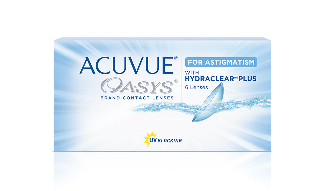 Acuvue Oasys for Astigmatism Contact Lenses - 6 Pack (6 Lenses) | Monthly Disposable for Dry Eyes & Comfort | Perfect for Active Lifestyles & All-Day Wear