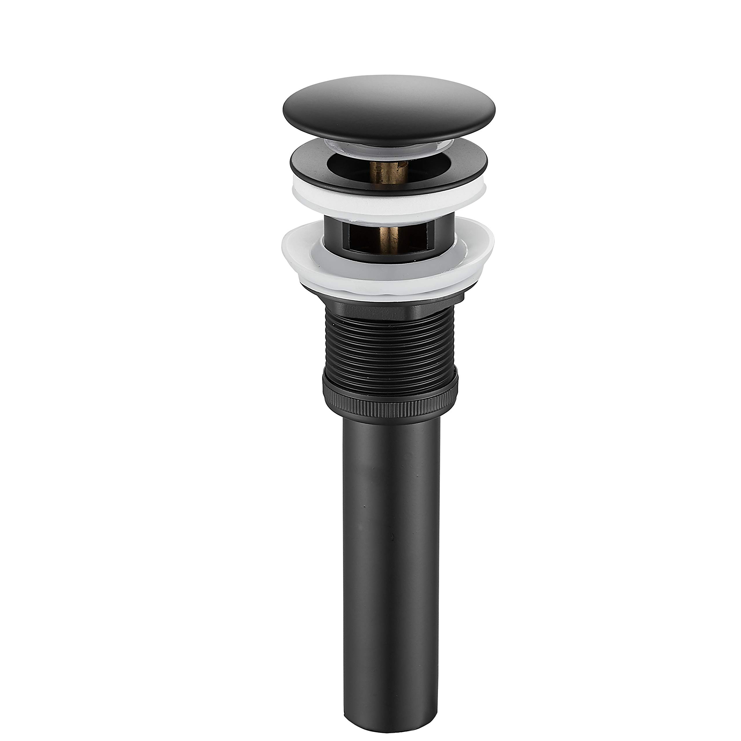 Beelee BLDY9443MB Pop Up Bathroom Sink Drain with Overflow - Premium Brushed Nickel Finish for Vessel/Vanity Sinks - Perfect for Modern Bathroom & Powder Room Upgrades