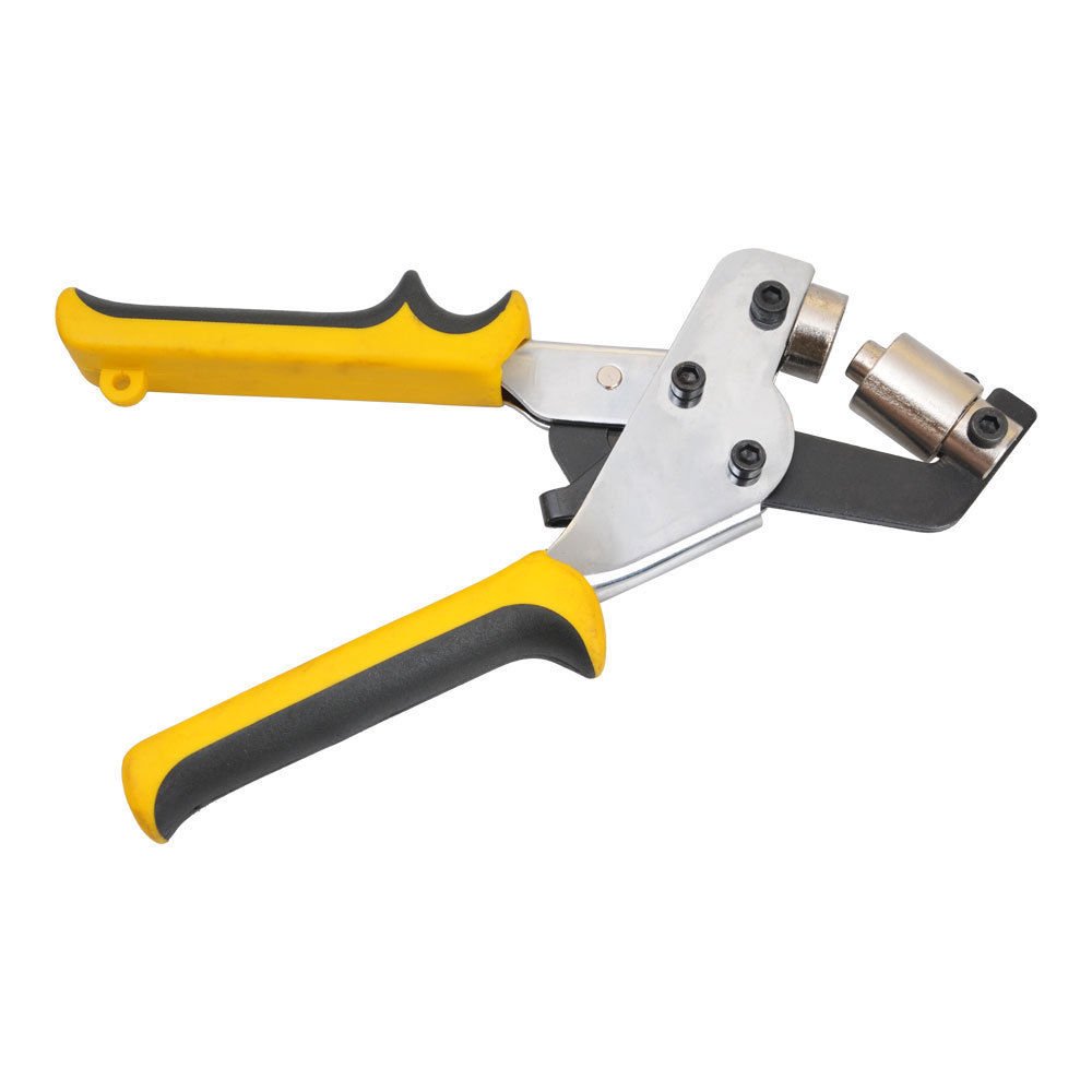 Portable Hand Press Grommet Tool Kit with 500pcs Yellow Eyelets - Heavy Duty Hole Punch for Vinyl Banners, Signs, Tarps & Fabric - Perfect for DIY Projects, Home Repairs & Professional Sign Making