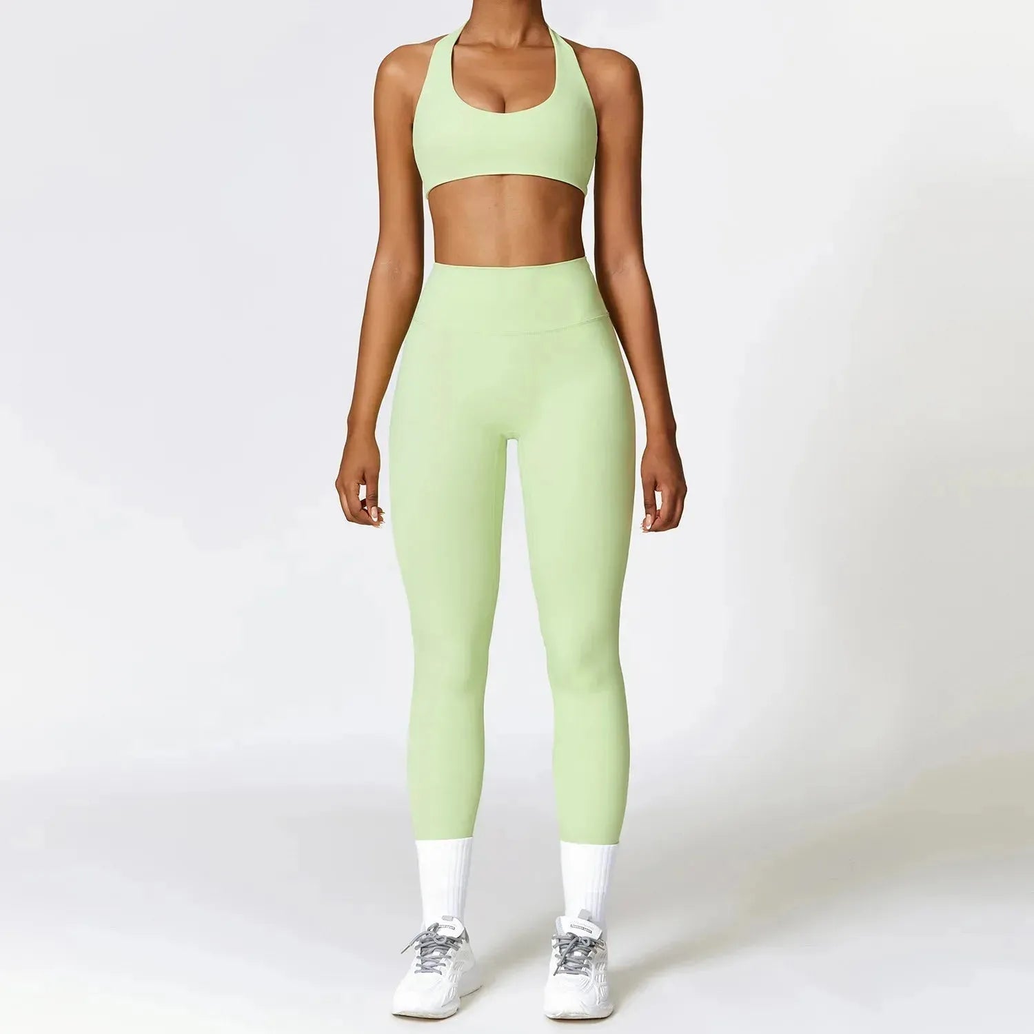 2-Piece Women's Workout Set - Breathable Sports Bra & Quick-Dry Yoga Outfit for Gym, Running & Fitness | Stylish Back Design Activewear