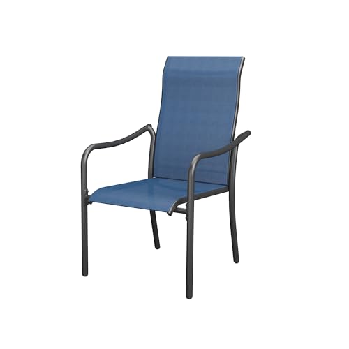 High-back Blue Fabric