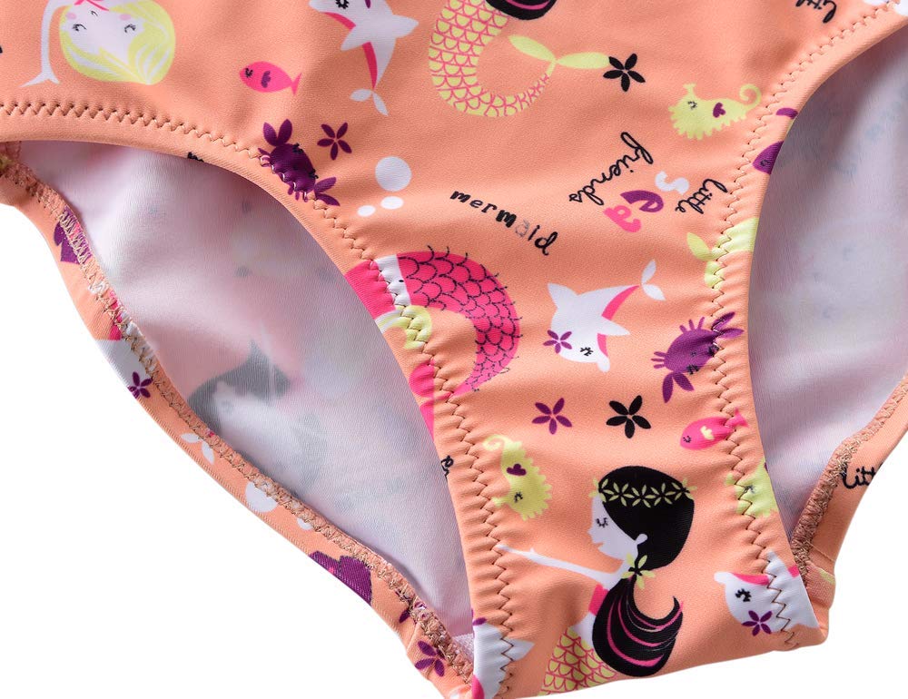 Cadocado Girls' One Piece Swimsuit 3-10 Years - Quick Dry Bathing Suit for Kids - Perfect for Swimming Lessons, Beach Vacations & Pool Parties