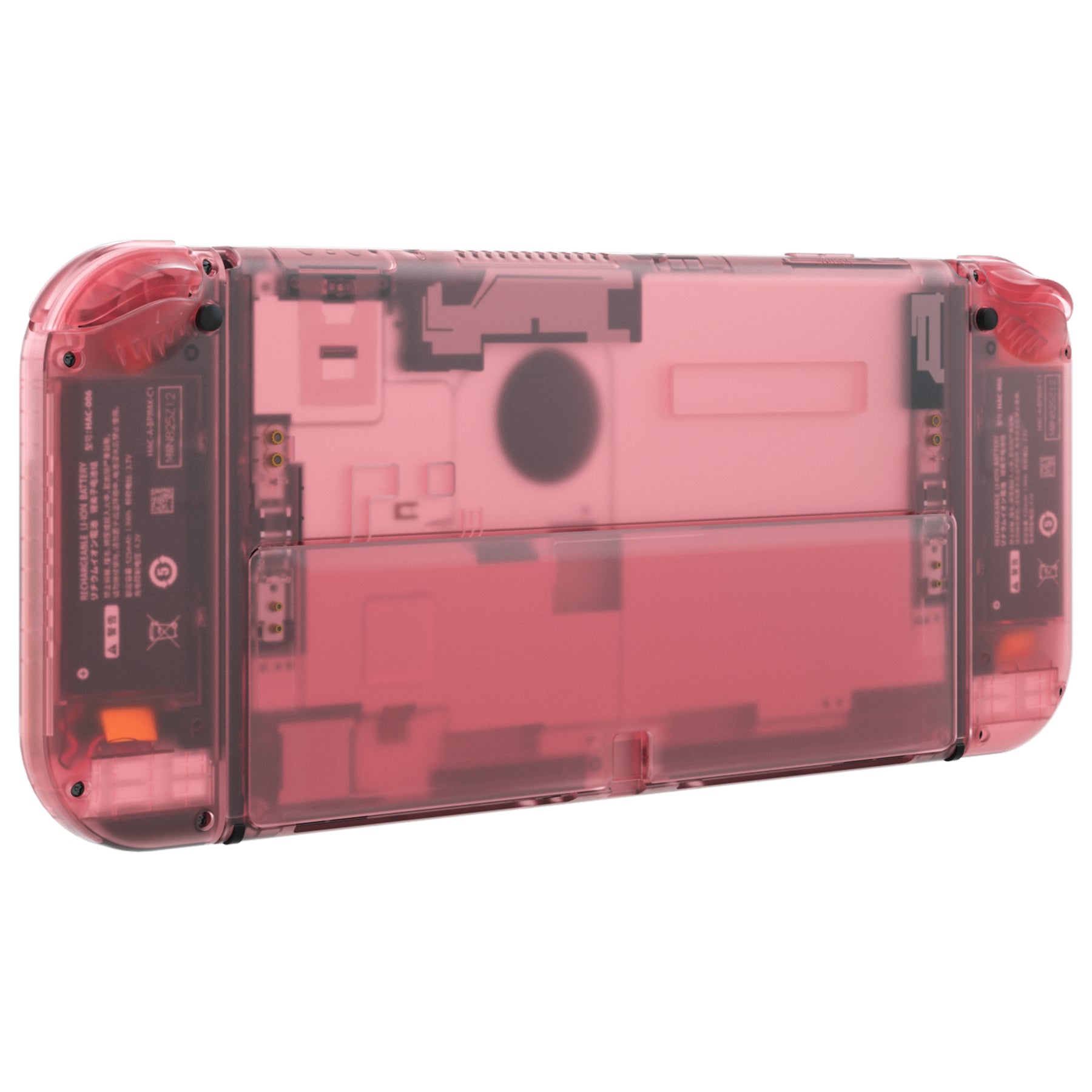 eXtremeRate Cherry Pink Full Shell Replacement Kit for Nintendo Switch OLED - DIY Back Plate, Kickstand & Joycon Controller Housing with Colorful Buttons | Perfect for Gaming Enthusiasts & Custom Console Modding