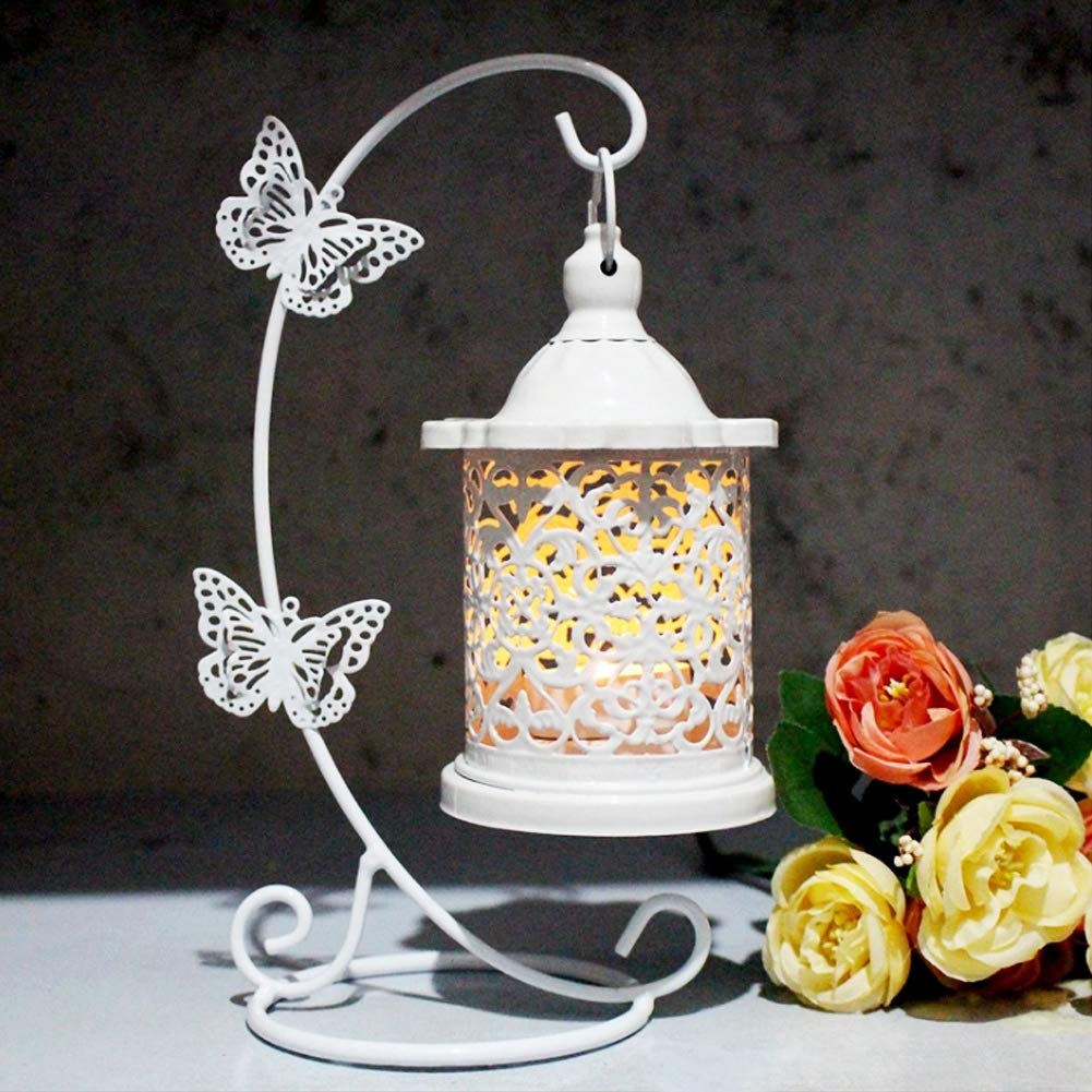 Bird Cage Candle Holder - Hollow Hanging Decorative Lantern for Home Table Centerpiece, Wedding & Baby Shower Decor - European Style Household Ornament (Perfect for Romantic Dinners, Garden Parties & Boho Home Decor)