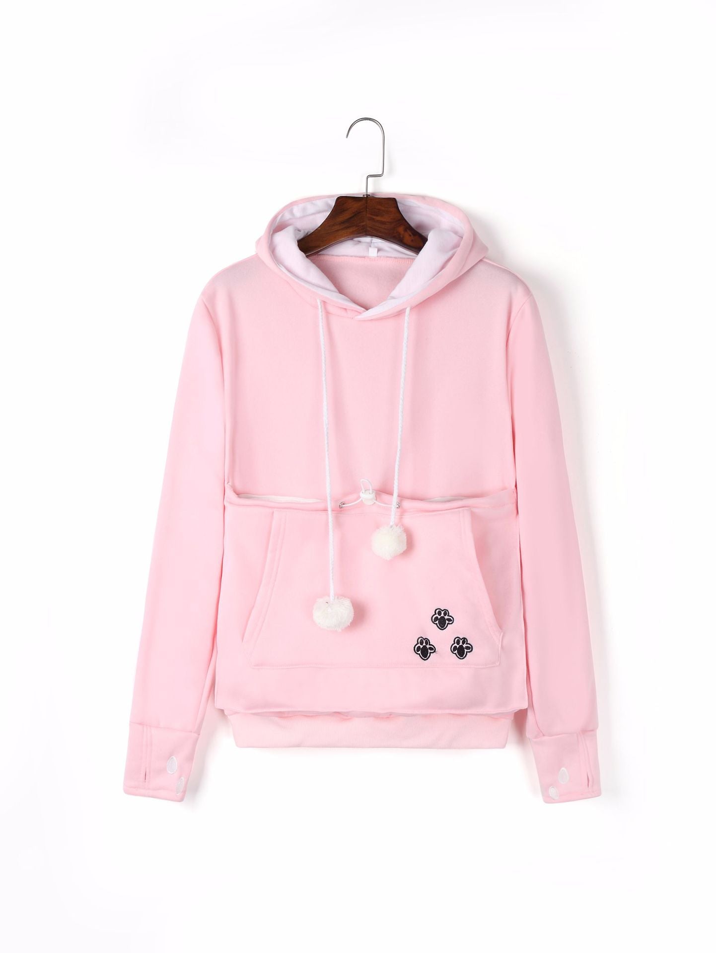 Cozy Winter Women's Hoodie with Pet Pocket - Cute Pullover Sweatshirt for Cat Lovers | Perfect for Cold Weather & Pet Snuggles