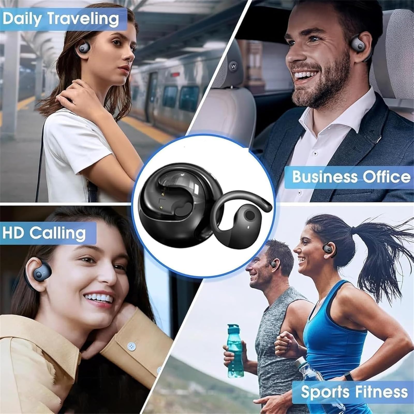 Hy-T26 Pro Wireless Bluetooth Translator Earbuds for Travel & Meetings - Black