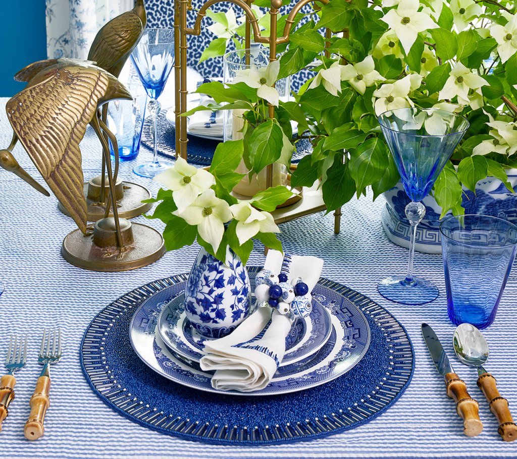 Premium Bevel Edge Placemats Set of 4 - Elegant Table Setting for Dinner Parties, Holidays & Everyday Use