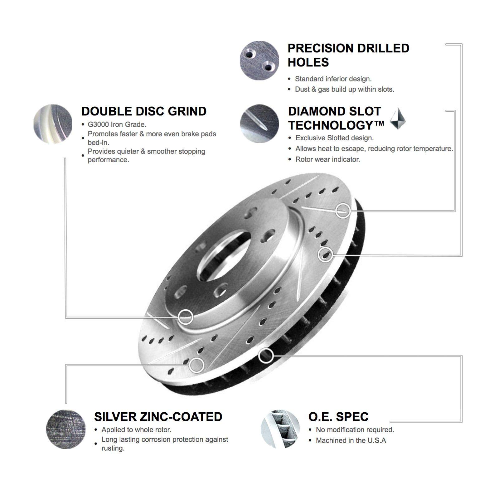 R1 Concepts Premium Front Brake Kit - Ceramic Brake Pads & Rotors for 1998-1999 Ford Contour | High-Performance Braking System for Daily Commuting & Highway Driving