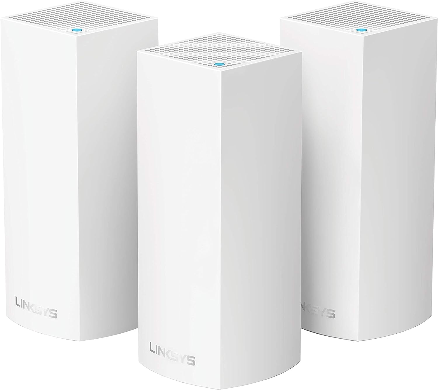 Linksys WHW0301 Velop AC2200 Tri-Band Mesh WiFi Router System - Whole Home Wireless Coverage, 3-Pack (Renewed, White) | Perfect for Large Homes, Smart Devices & 4K Streaming