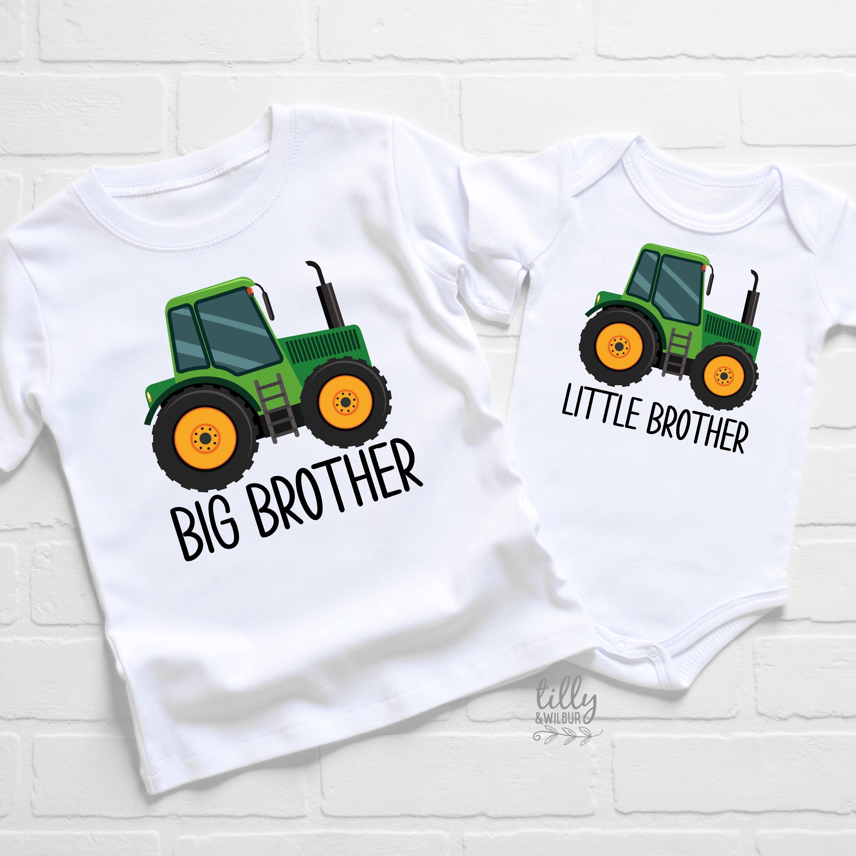 Big Brother Little Brother Matching Outfits - Custom Color Options | Sibling Coordinating Sets for Family Photos & Special Occasions