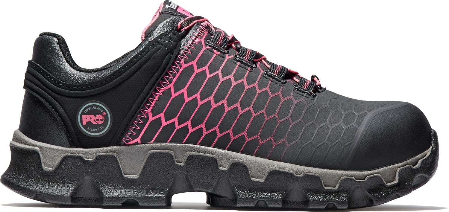 Timberland PRO Women's Powertrain Sport Alloy Safety Toe Work Shoes - Lightweight Industrial Athletic Footwear for Construction, Warehouse & Nursing Professionals