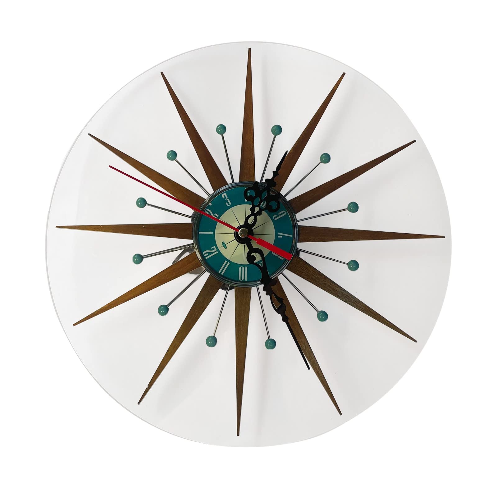 Vintage Pink Wall Clock - Handcrafted Etched Lucite & Formica Wall Decor for Home, Office, or Christmas Tree Ornament | Perfect for Holiday Decor, Living Room, Bedroom & Gift Giving