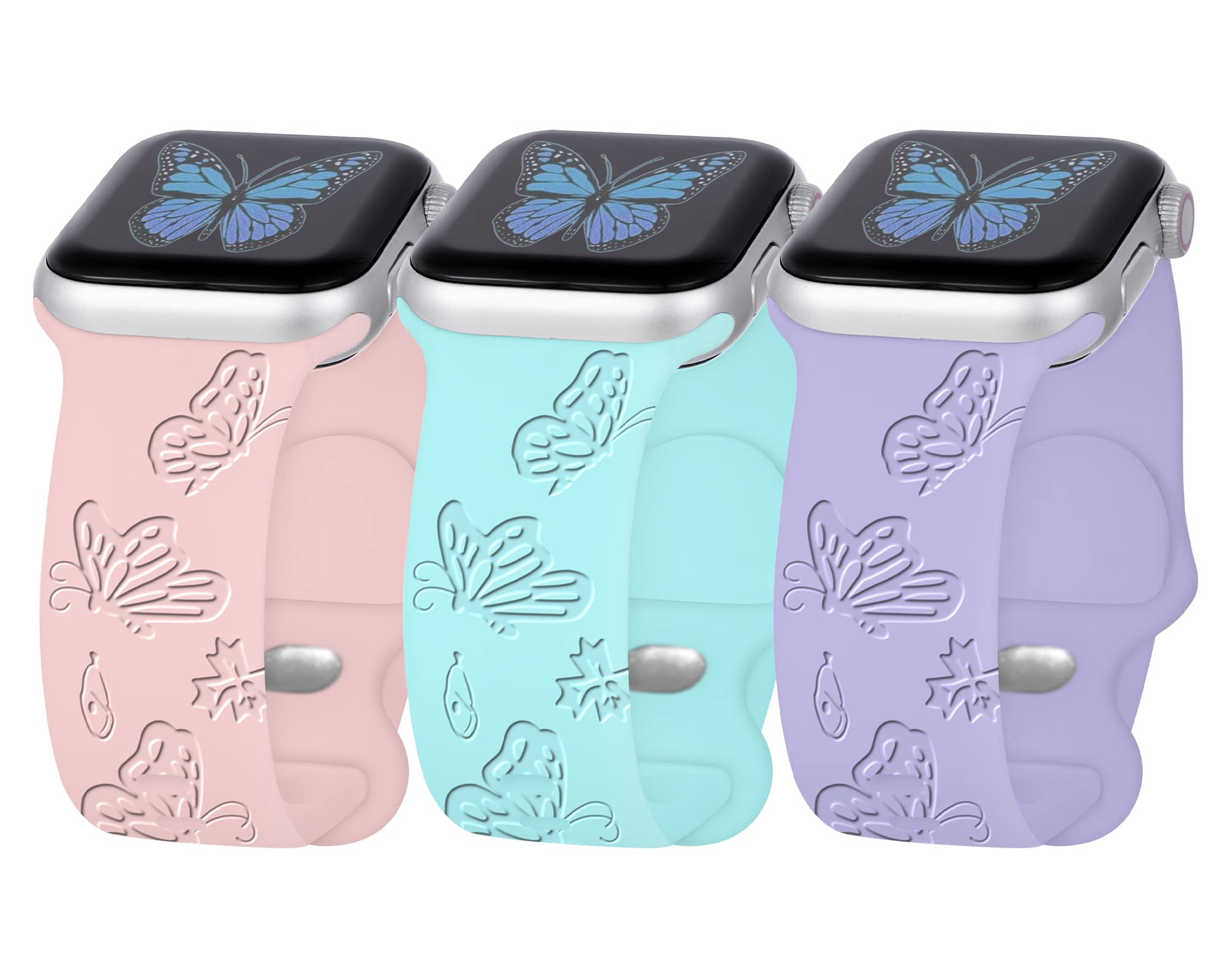 Custom Engraved Silicone Sport Band for Apple Watch 38mm 40mm 41mm 42mm 44mm 45mm - Soft Durable Replacement Strap Compatible with iWatch Series 7/6/5/4/3/2/1/SE - Perfect for Gym, Running & Everyday Wear (Men & Women)