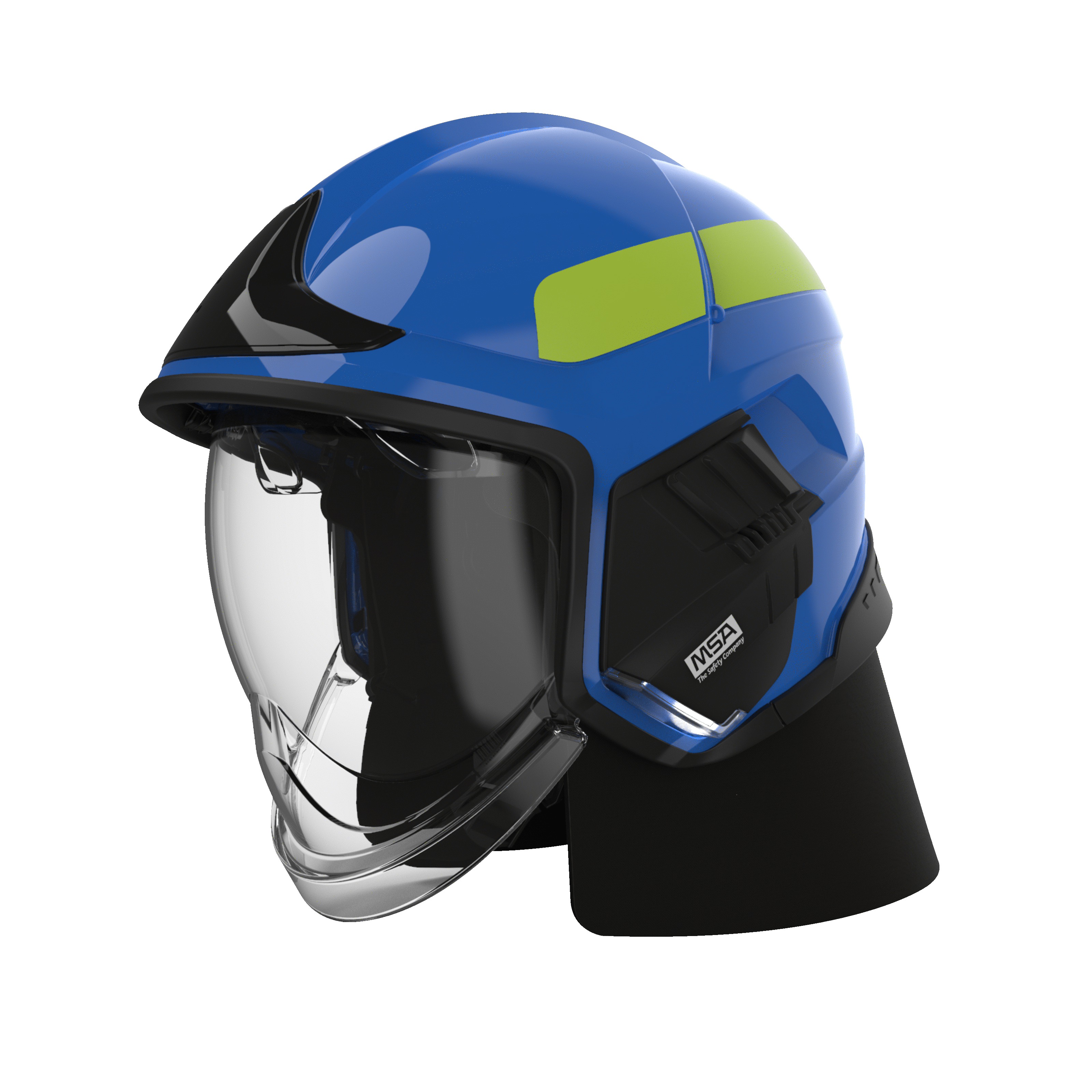 CAIRNS XF1 Modern Firefighter Helmet - Blue Gloss Finish | NFPA Certified Safety Gear for Firefighters & First Responders | Ideal for Emergency Rescue & Firefighting Scenes