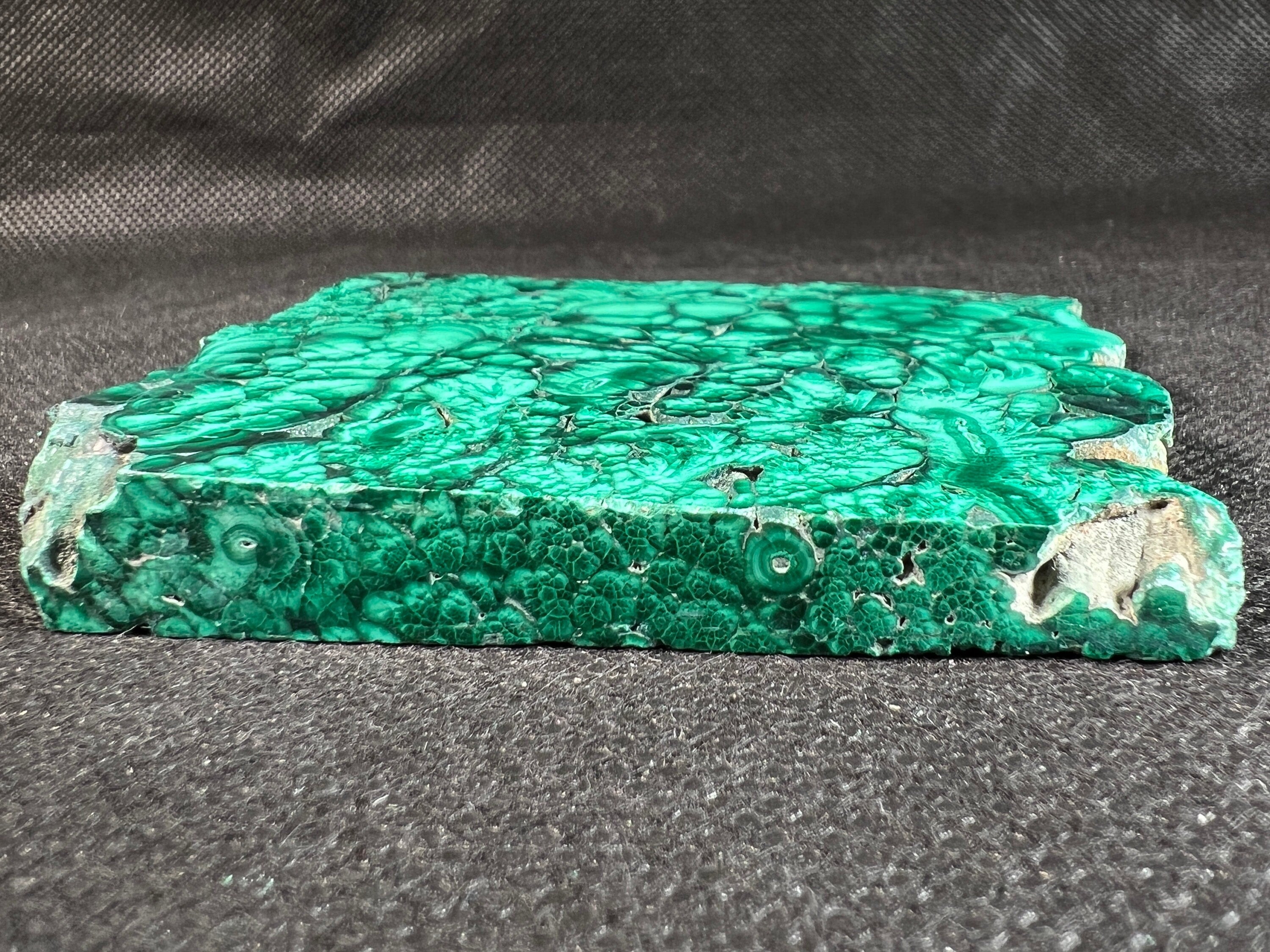 Premium MALACHITE Crystal Slab - Natural Green Malachite Stone for Jewelry Making, Unique Spiritual Gift, Home & Office Decor (50407) - Perfect for Meditation, Healing Crystals Collection & Feng Shui Decorations