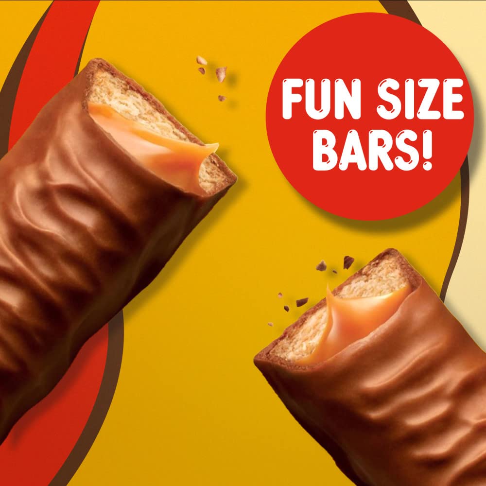 TWIX Fun Size Milk Chocolate Caramel Candy Bars - 18.28 Oz Bulk Bag (50 Pieces) | St Patrick's Day Treats, Party Favors, Halloween Candy, Office Snacks & Gift Ideas