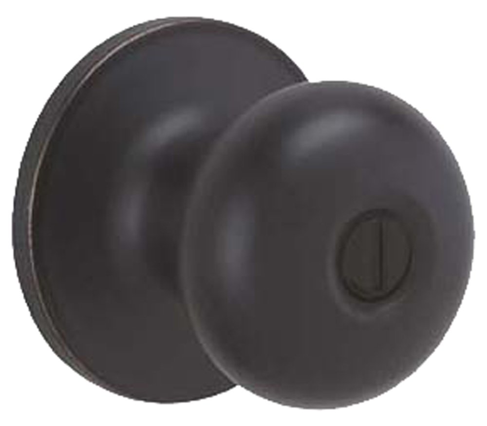 Schlage J40STR716 Dexter Stratus Bed and Bath Door Knob - Aged Bronze Finish for Bedrooms & Bathrooms | Secure & Stylish Interior Door Hardware