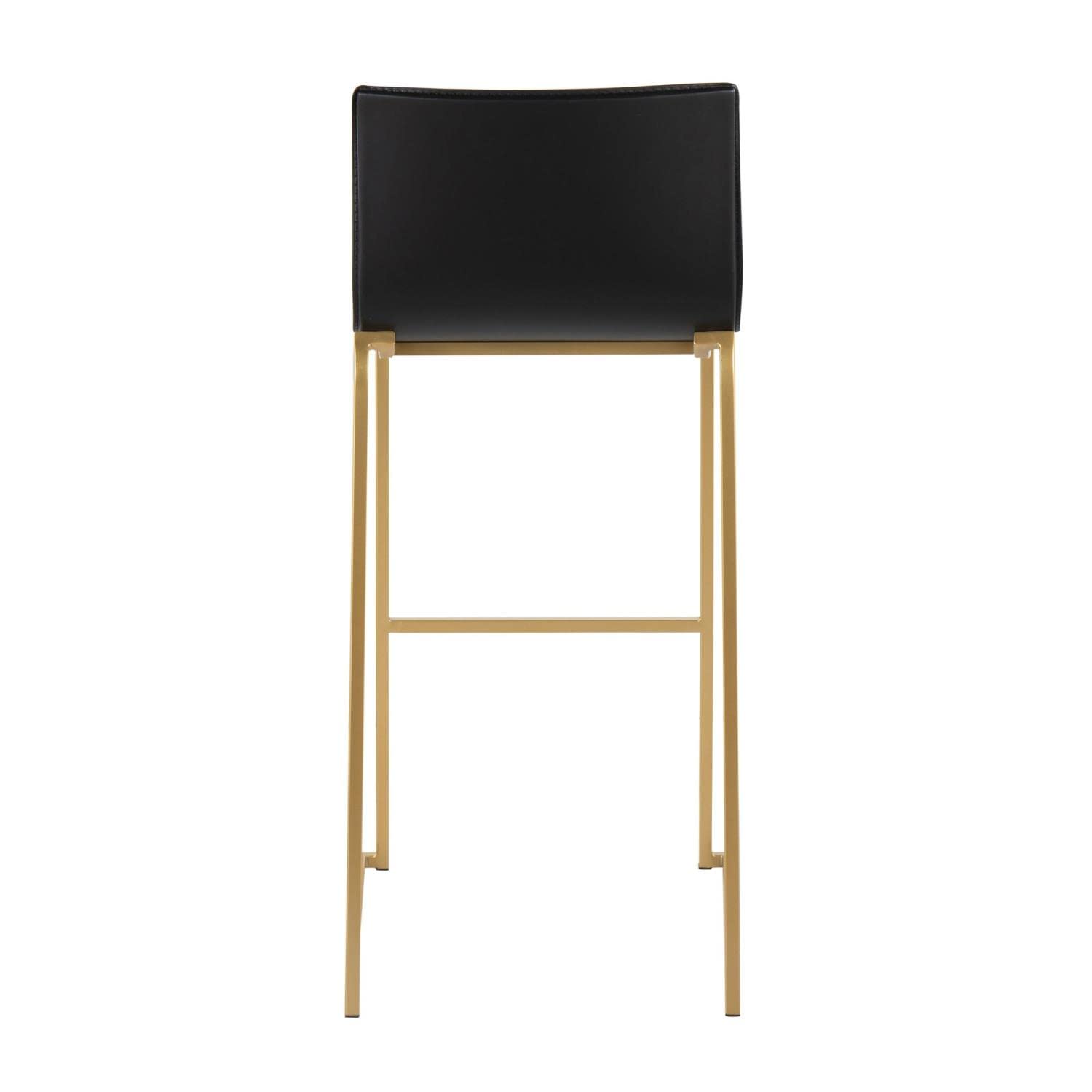 LumiSource Mara Bar Stool Set of 2 - Modern Kitchen Counter Stools with Back Support, Adjustable Height Bar Chairs for Home, Restaurant & Cafe Use