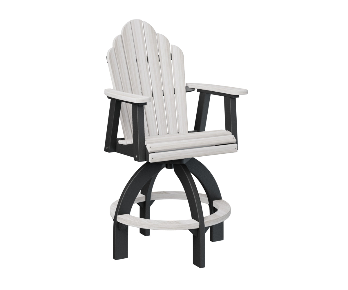 Berlin Gardens Cozi Back Swivel Bar Chair - Adjustable Height Counter Stool with Padded Seat - Perfect for Kitchen Island, Home Bar & Outdoor Patio Dining