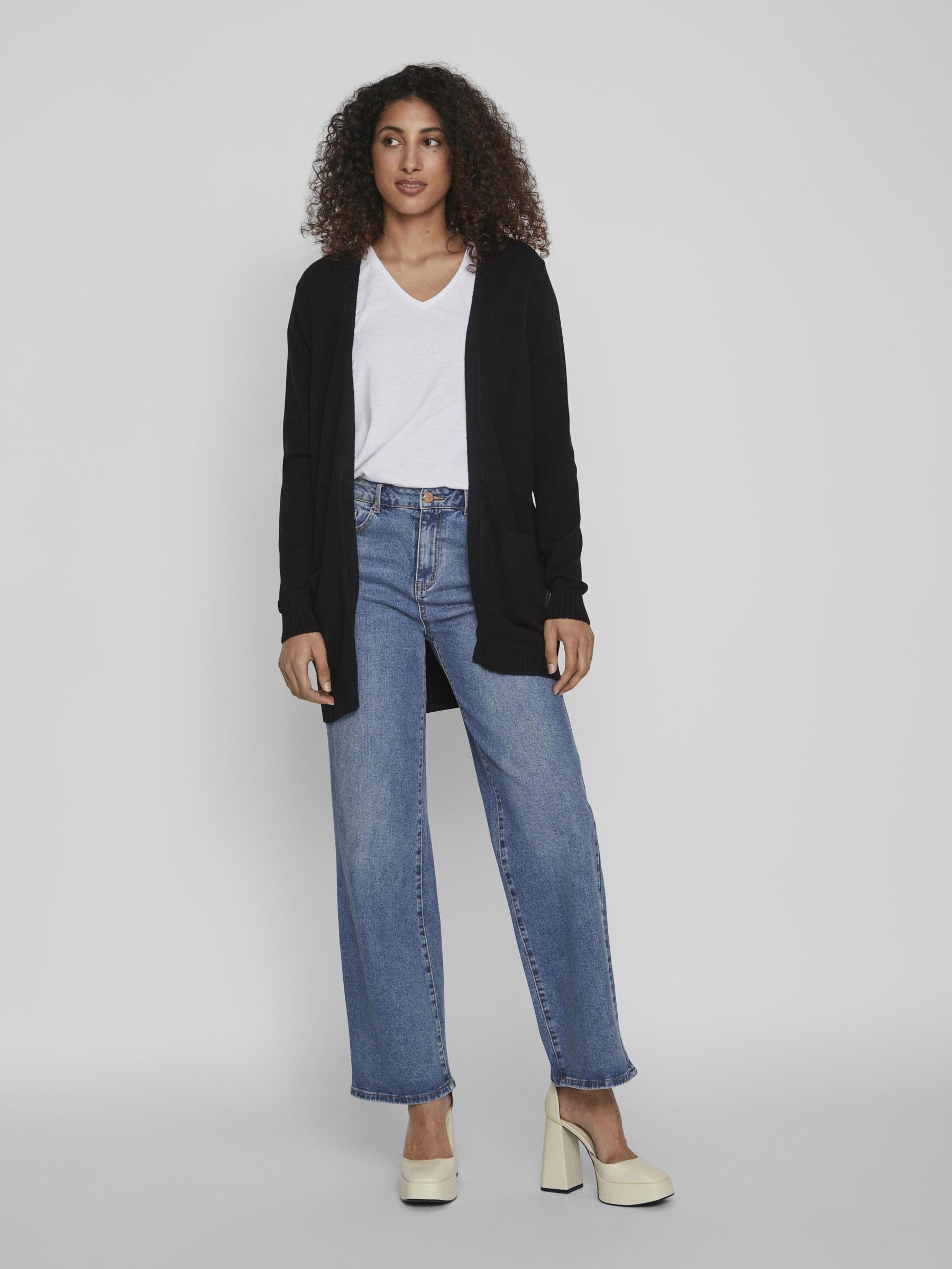 Women's Open Front Cardigan Sweater - Soft & Stylish Knit Wrap for Casual Outfits | Perfect for Office, Date Night & Layering | Black