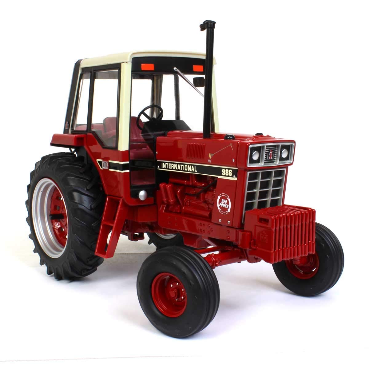 1/16 Scale International Harvester 986 Tractor Cab with Red Power & Branding Iron Logos - 2019 National Farm Toy Museum Limited Edition 44203 - Perfect for Collectors, Farm Toy Displays, and Agricultural History Enthusiasts