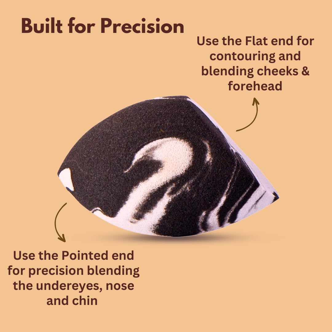Spekta Pro Blend Soft Makeup Sponge - Latex Free Beauty Blender for Flawless Foundation Application | Olive Cut Shape with Travel Case | Perfect for Liquid, Cream & Powder Makeup | Wet or Dry Use for Seamless Blending (Pack of 1) | Ideal for Professional Makeup Artists & Everyday Beauty Routine