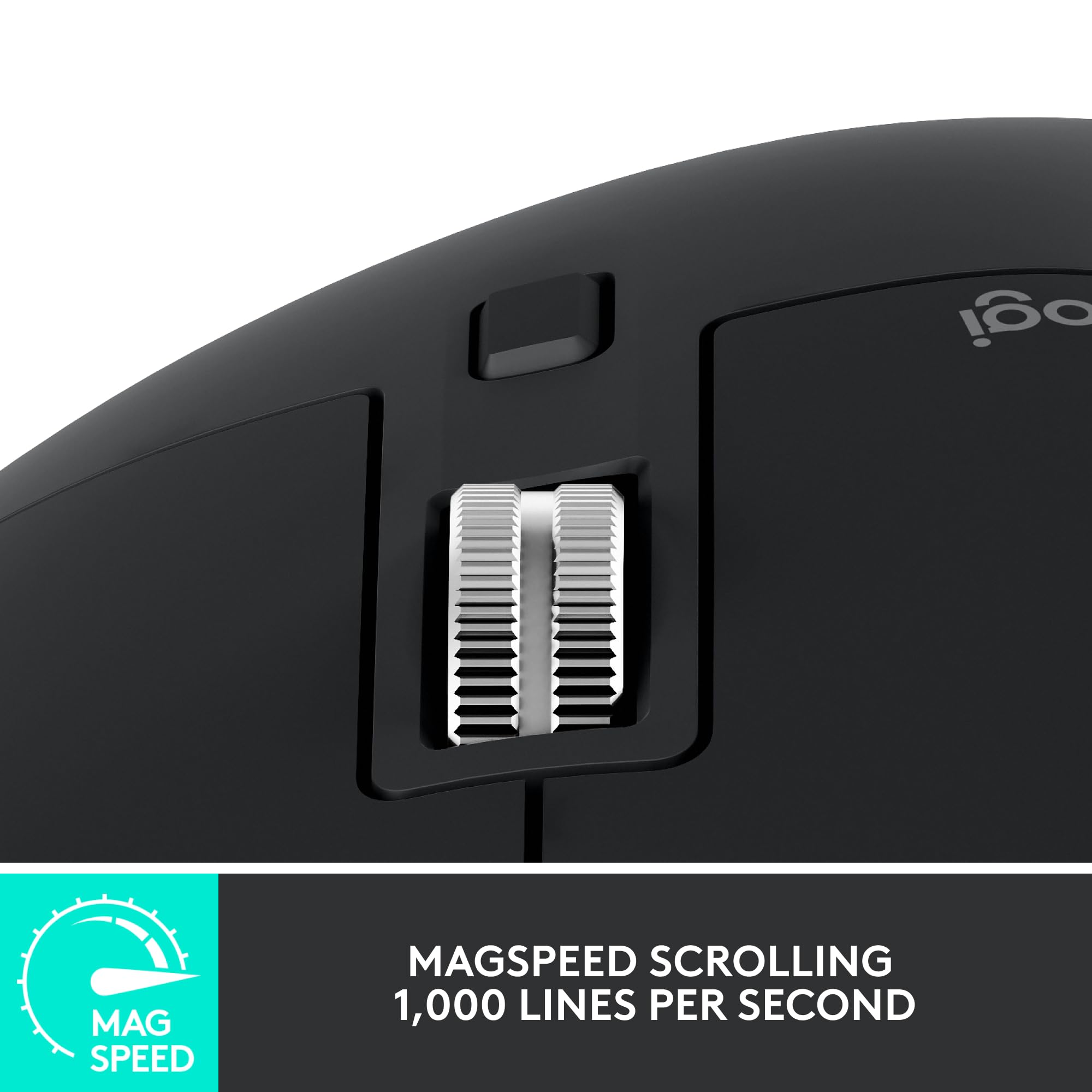 Logitech MX Master 3S Wireless Ergonomic Mouse - Ultra-Fast Scrolling, 8000 DPI Precision, Silent Clicks, Glass Surface Tracking, USB-C & Bluetooth Connectivity - Compatible with Windows, Linux, Chrome - Perfect for Graphic Design, Video Editing & Office Work