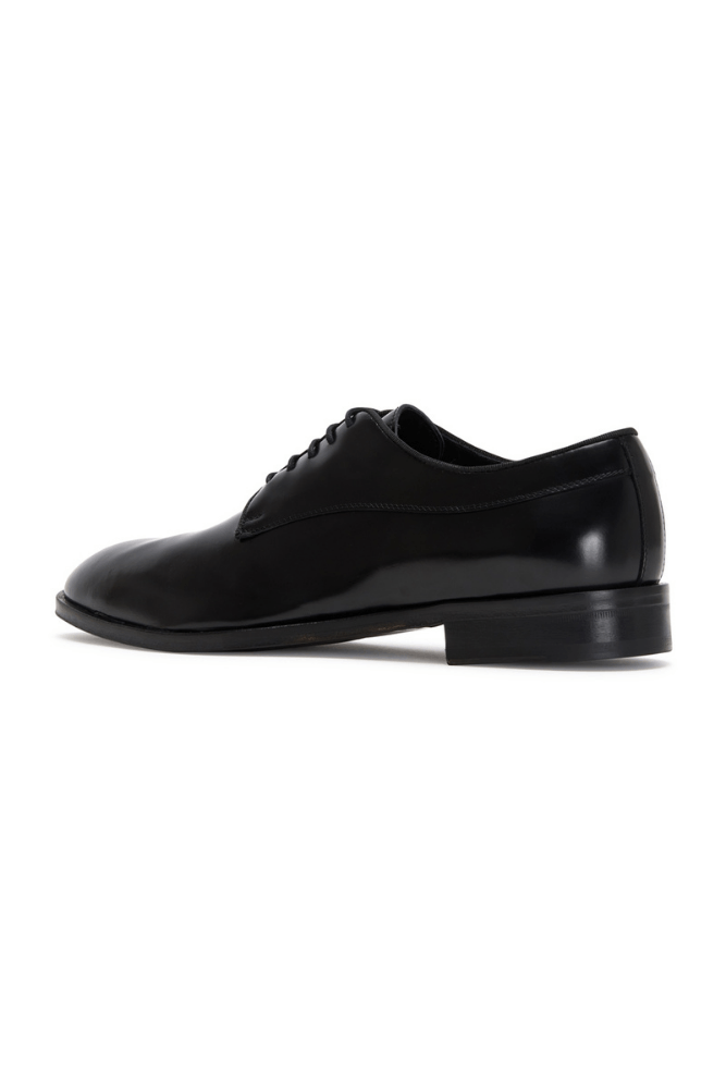 Godwin Charli Lace Up Derby Dress Shoes - Black Italian Nappa Leather for Women | Elegant Office Wear & Formal Occasions