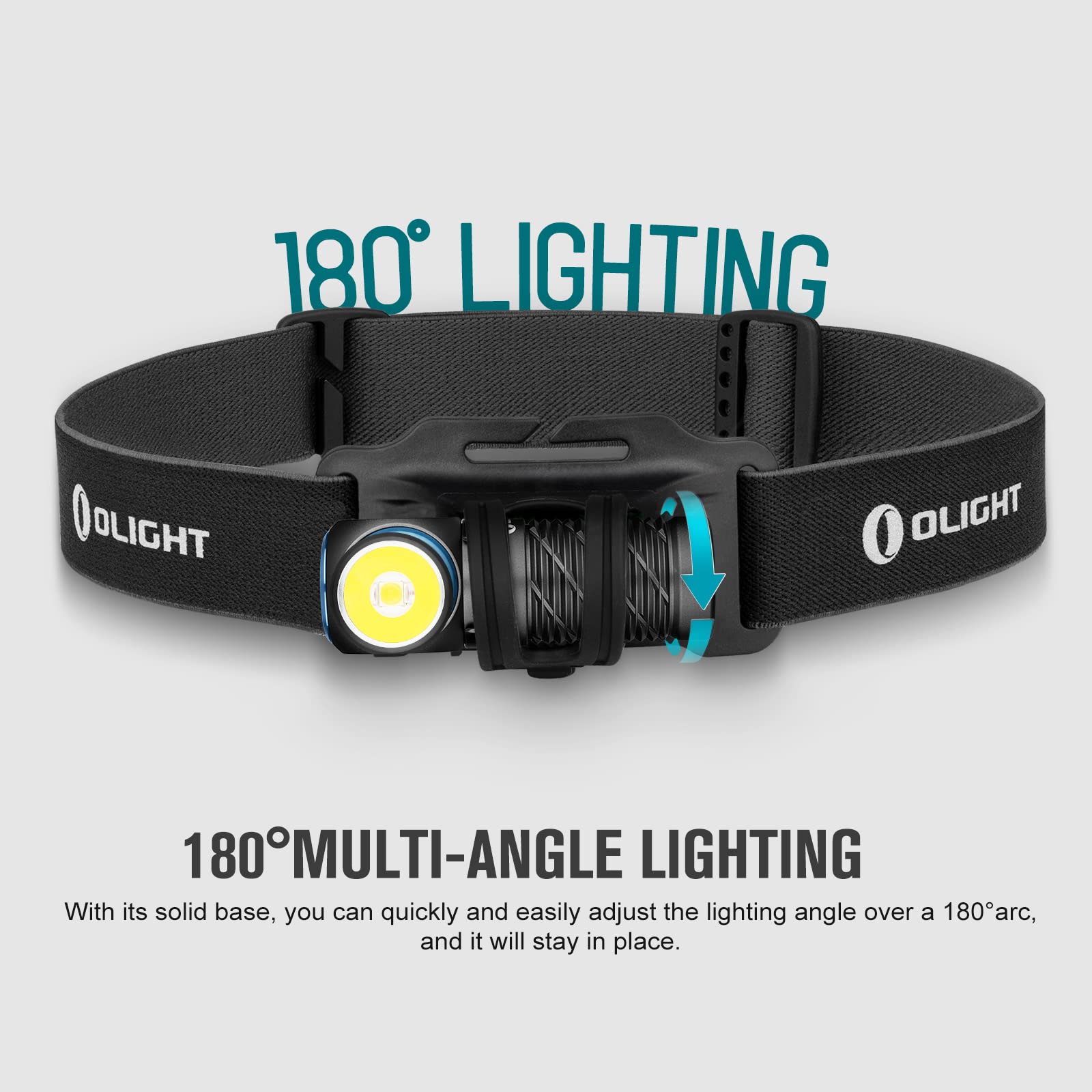 Olight Perun 2 Mini Rechargeable Headlamp - 1100 Lumens LED Right Angle Flashlight with Red Light Mode for Camping, Hiking, Running & Work | Compact Hands-Free Lighting for Outdoor Adventures, Night Jogging & DIY Projects - Black