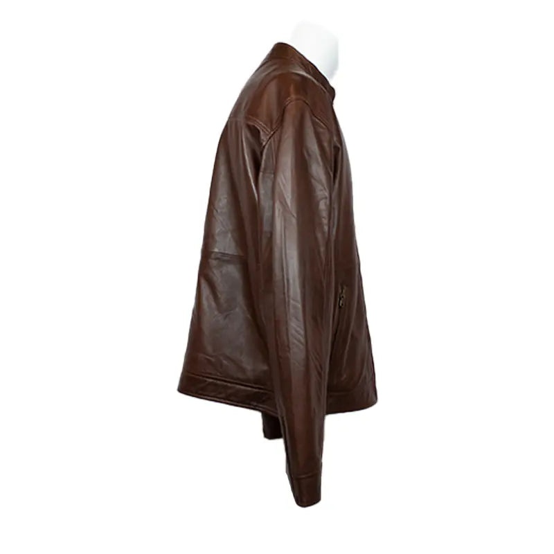 Premium BOL Men's Genuine Lamb Leather Jacket - Slim Fit Biker Style for Motorcycle Riding & Casual Wear