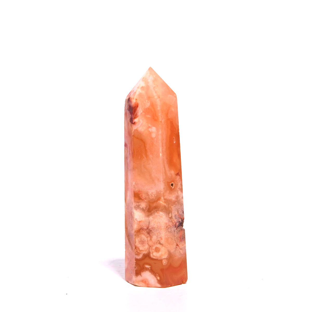 Healing Flower Agate Crystal Point - Natural Stone for Meditation, Reiki, and Energy Work - Perfect for Home Decor, Yoga Spaces, and Spiritual Practices