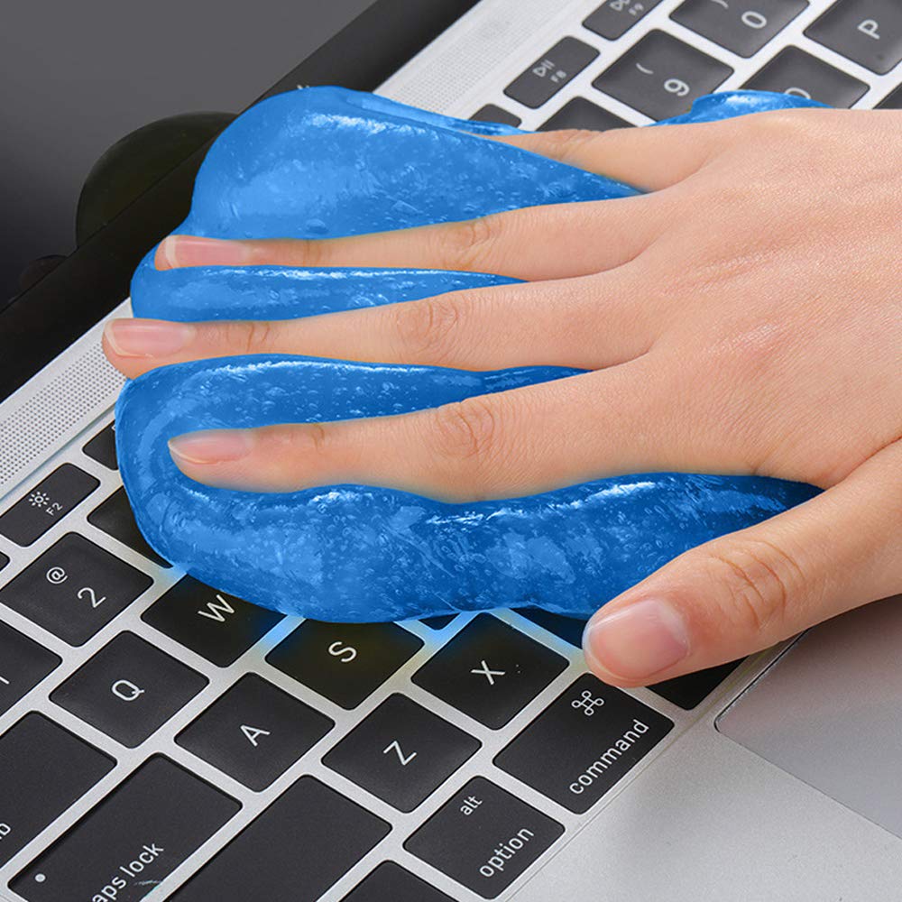 Universal Keyboard Cleaning Gel for PC, Laptop, Tablet - Reusable Dust Remover for Car Vents, Cameras, Printers, Calculators (Blue) - Perfect for Office, Home & Electronics Maintenance