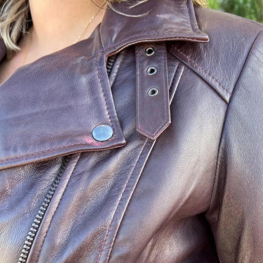 BOL Women's Genuine Leather Biker Jacket - Stylish Motorcycle Outerwear for Riding & Fashion | Perfect for Casual Wear, Night Out & Motorcycle Enthusiasts
