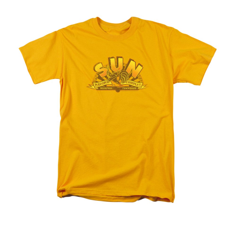 Sun Records Rockin Rooster Gold T-Shirt for Concerts & Vintage Fans