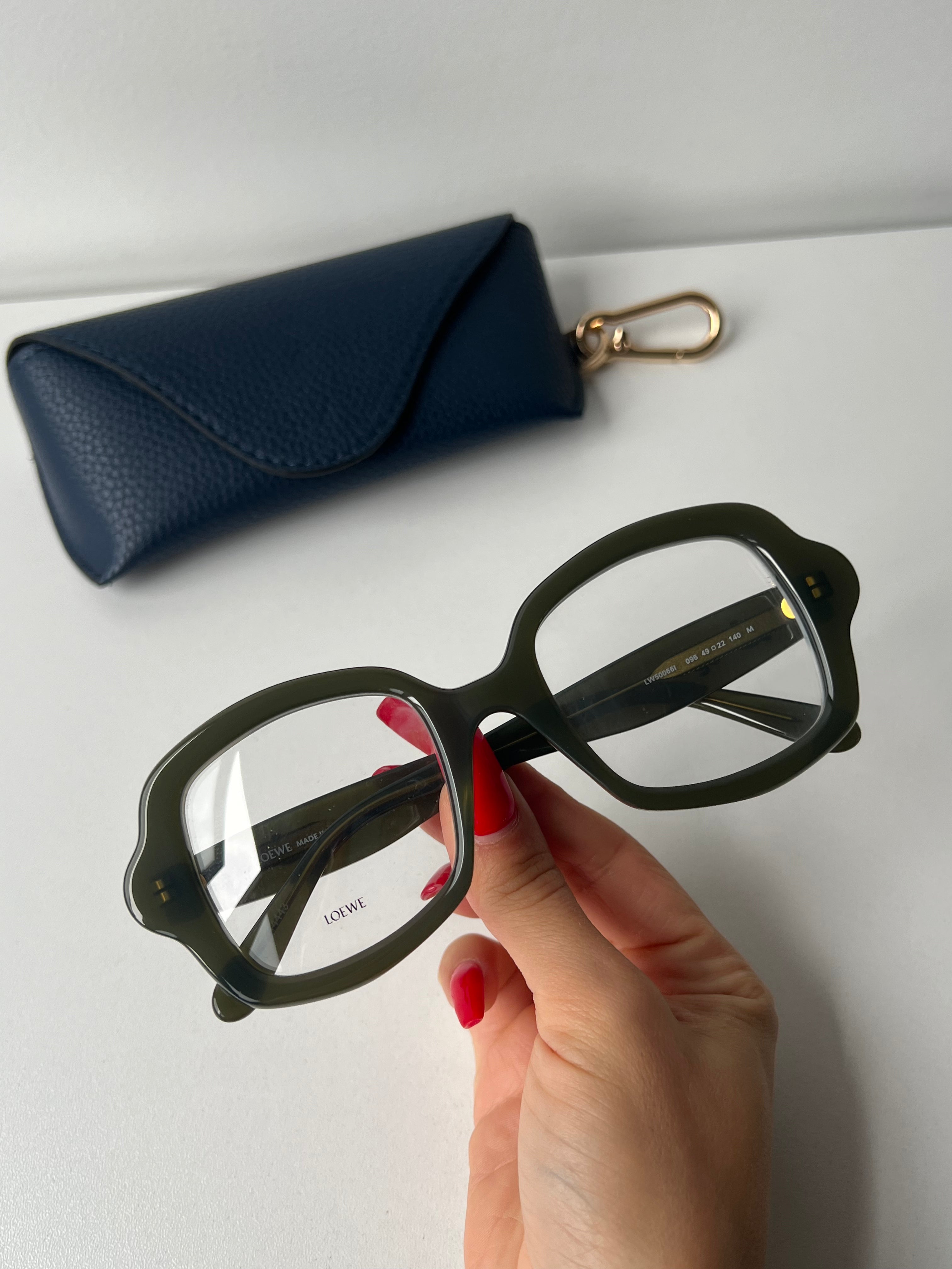 Loewe LW50066I Curvy Green Eyeglass Frames - Stylish & Lightweight for Women & Men | Perfect for Reading, Driving & Fashion Accessories
