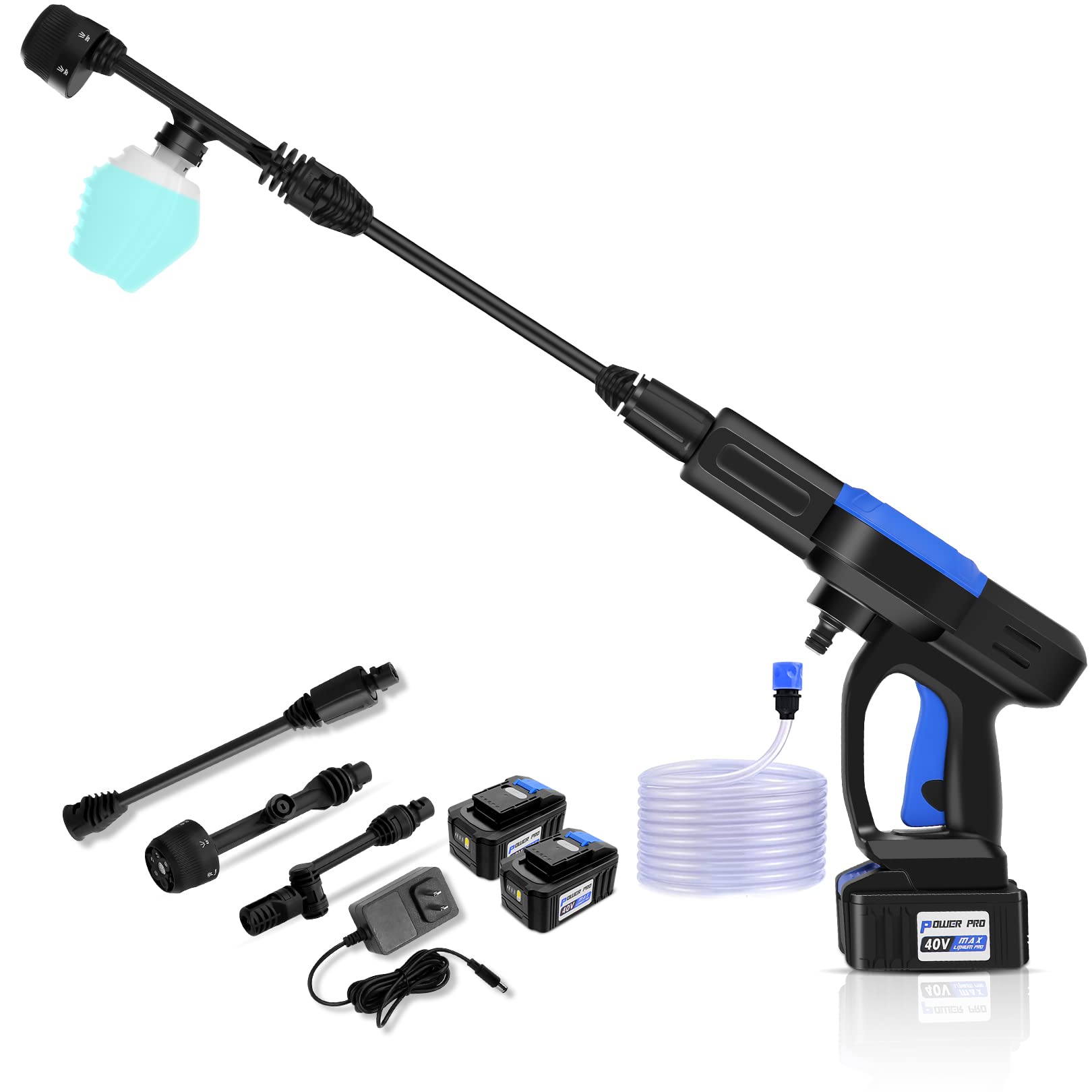 Mrliance M5233 2x40V Cordless Pressure Washer with 2 Batteries & Charger | Upgraded Portable Power Washer for Home, Car, Deck & Driveway Cleaning | Includes Accessories