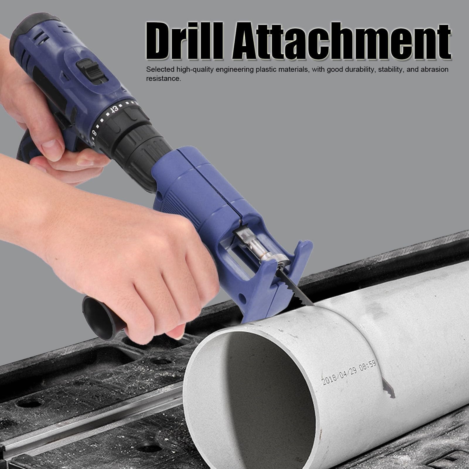 Electric Drill to Reciprocating Saw Adapter - Power Tool Attachment for Wood & Metal Cutting | Portable Jig Saw Converter for DIY Projects, Home Renovation & Carpentry Work | Compatible with Most Electric Drills