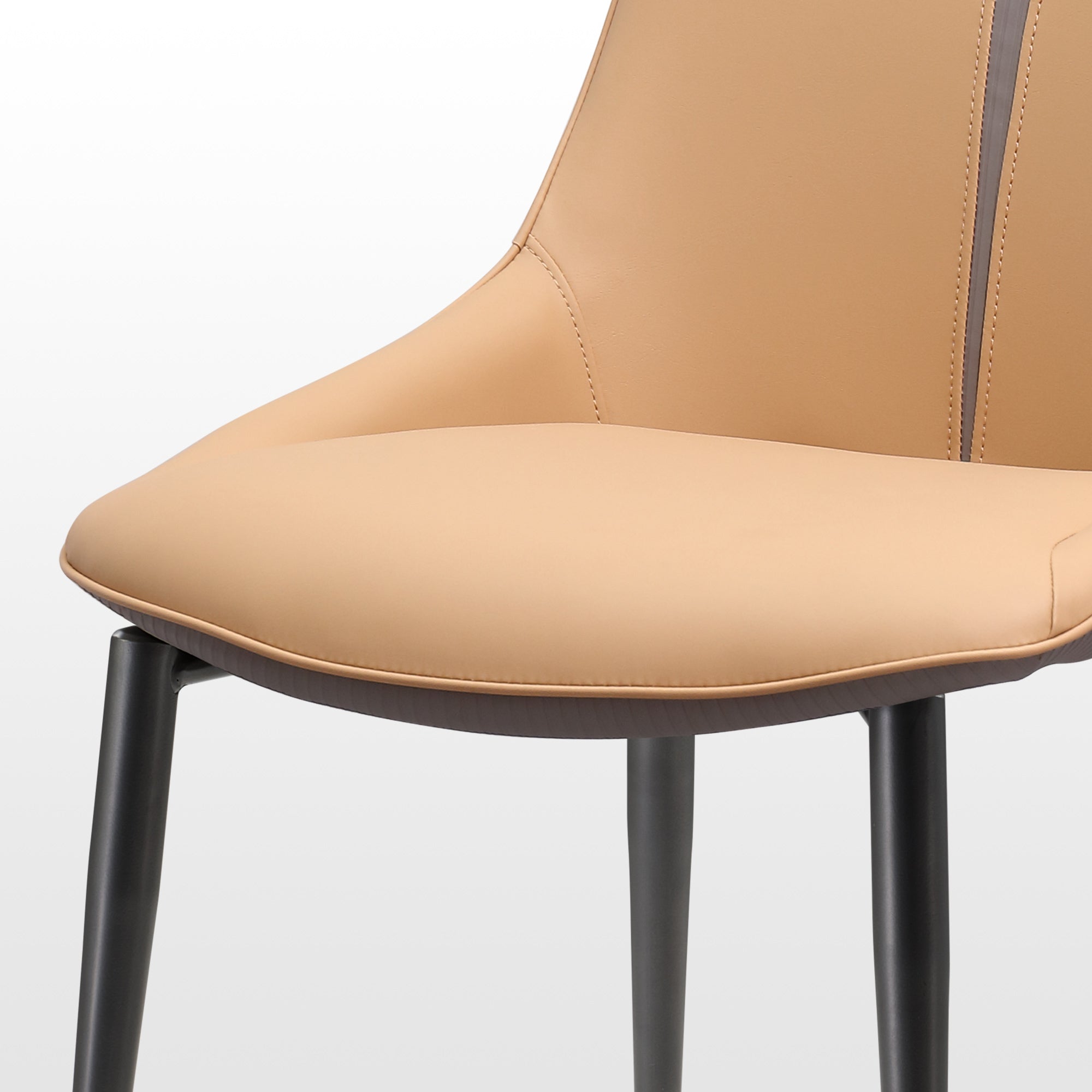 Luxury Upholstered Dining Chairs Set of 2 - Modern Turmeric & Gray Accent Side Chairs for Elegant Dining Room, Kitchen, or Home Office Decor