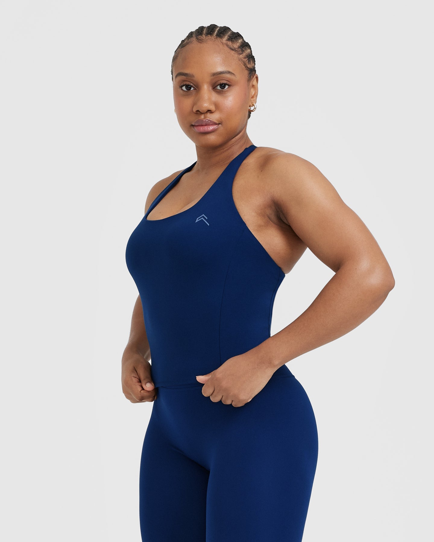 Timeless Square Neck Mid Vest for Women - Elegant Sleeveless Layering Piece in Midnight Blue | Perfect for Office Wear, Casual Outfits & Summer Styling