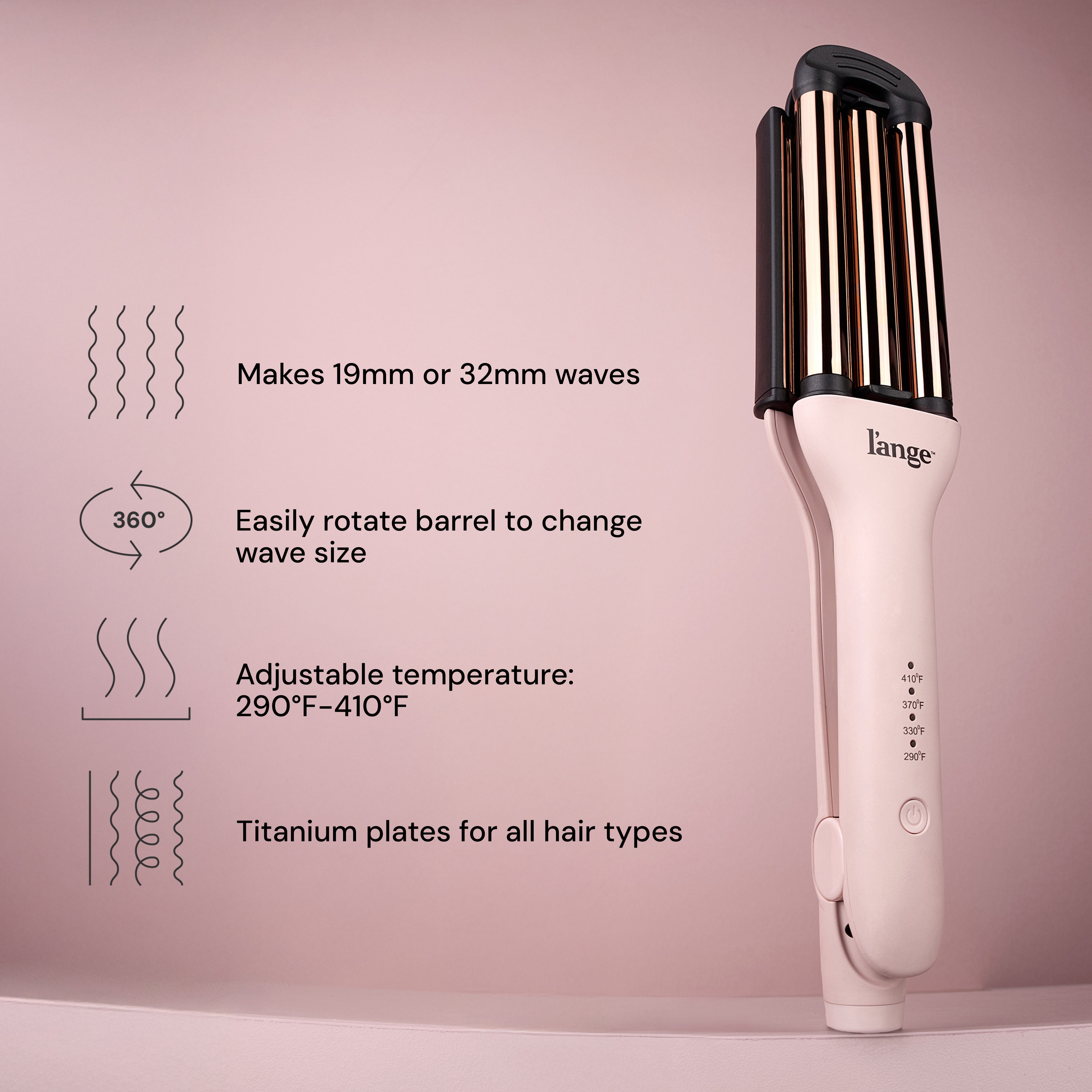 VersaWaver Adjustable Hair Waver - Professional Styling Tool for Beach Waves & Loose Curls - Perfect for Home, Salon, and Special Occasions