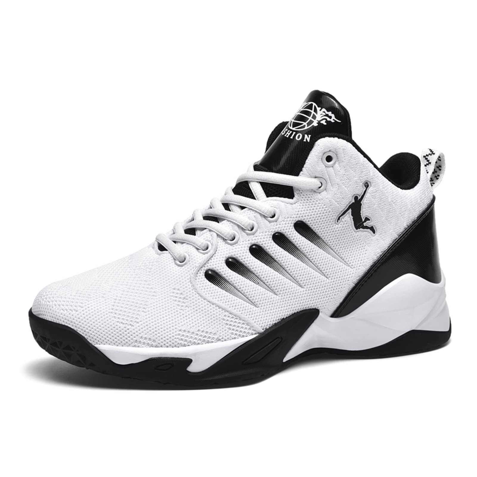 XADITON Men's Breathable Basketball Shoes - Lightweight Street Sneakers for Sports & Casual Wear - White Size 5.5 - Perfect for Court Play, Gym Workouts & Everyday Fashion