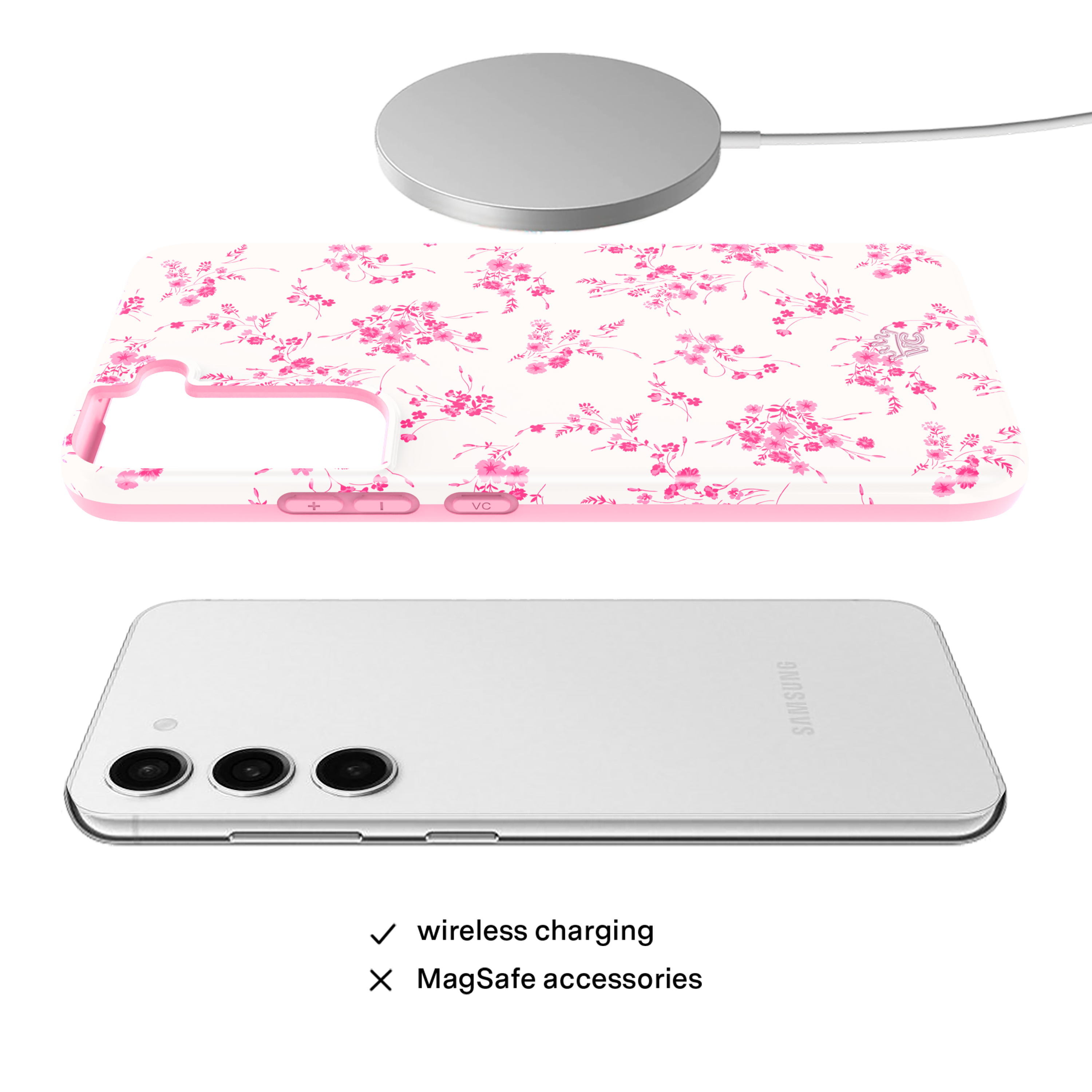 French Rose Floral Samsung Phone Case - Elegant Protective Cover for Galaxy S21/S20/Note 20 - Perfect for Women, Gift Ideas & Everyday Use