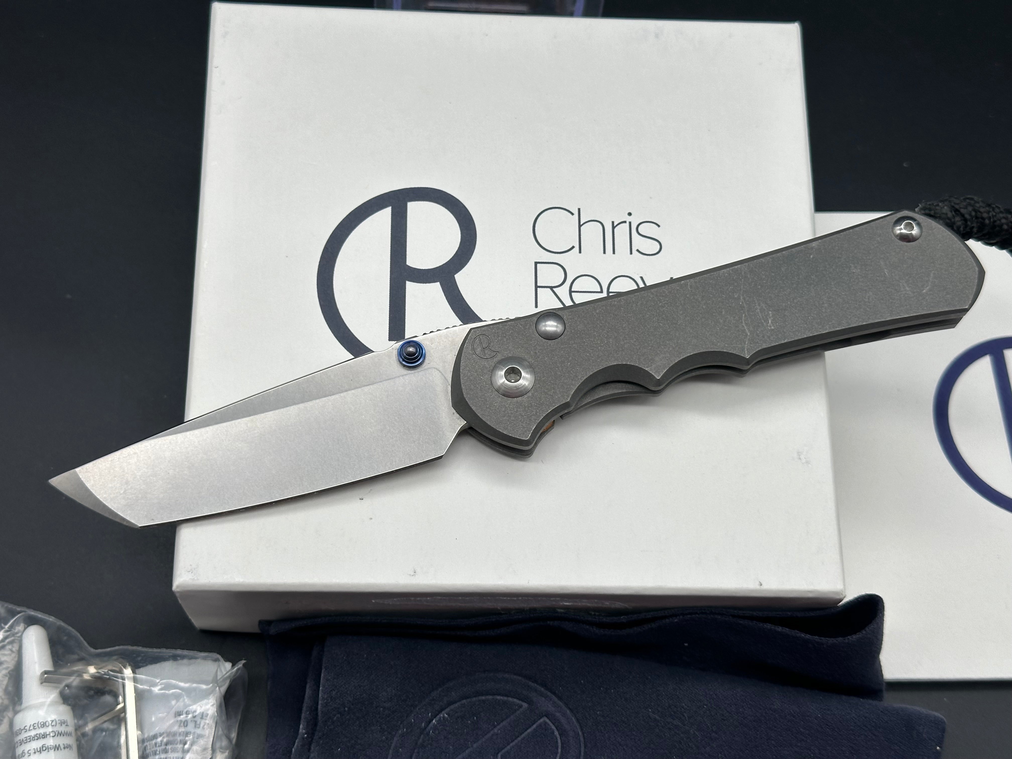 Chris Reeve Knives Large Inkosi Tanto Frame Lock Folding Knife - 3.5