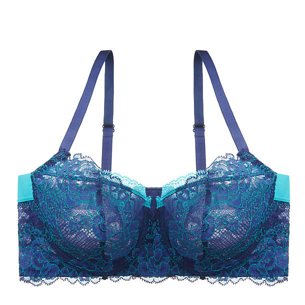 Bloom Demi Bustier - Women's Lace Underwire Push Up Bra for Everyday Wear & Special Occasions