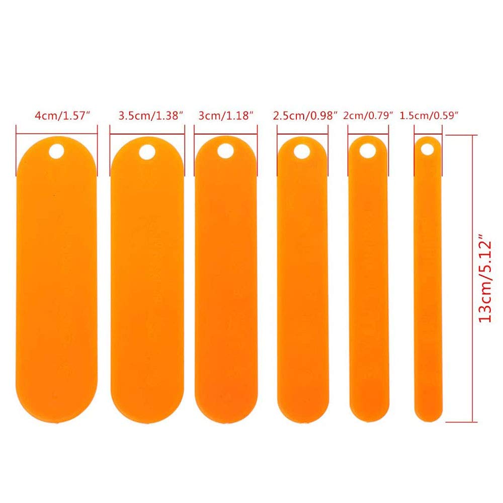 6pcs Fishing Netting Shuttles Kit - 6 Sizes Plastic Net Making & Repair Tools for Fishing Nets - Durable Fishing Accessories & Supplies for DIY Net Weaving, Boat Fishing, and Outdoor Survival Gear