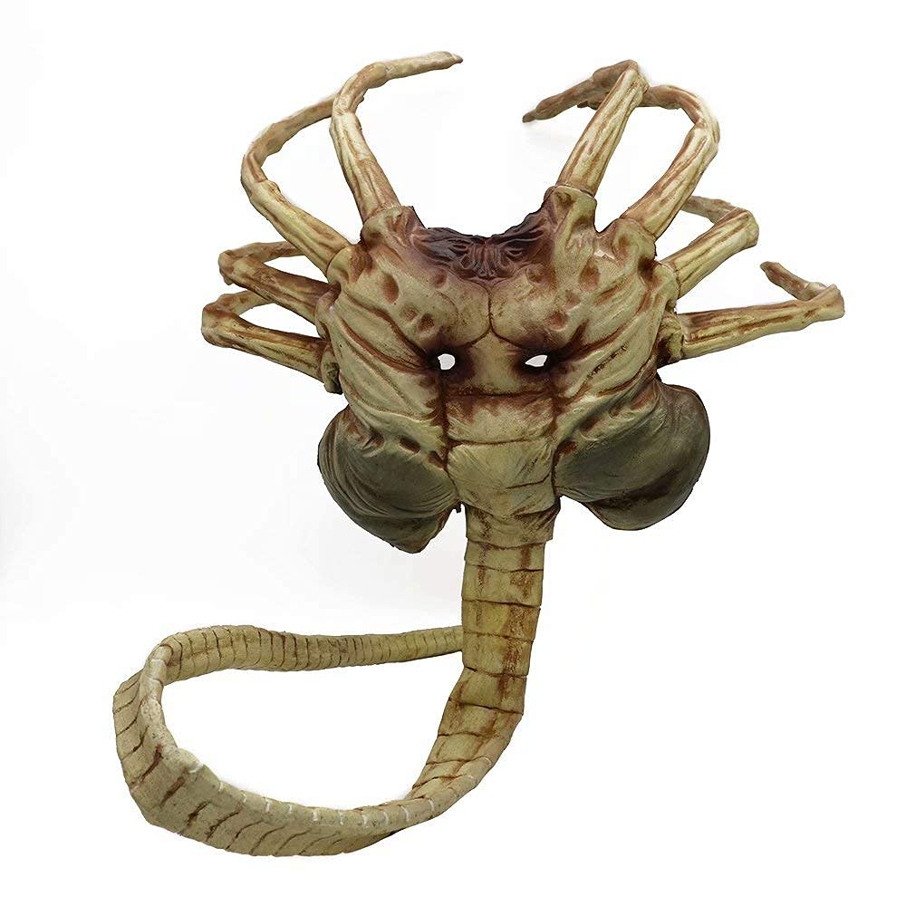 Alien Facehugger Latex Mask - Xenomorph Cosplay Costume for Halloween Party & Sci-Fi Events - Scary Movie Prop & Collectible Gift