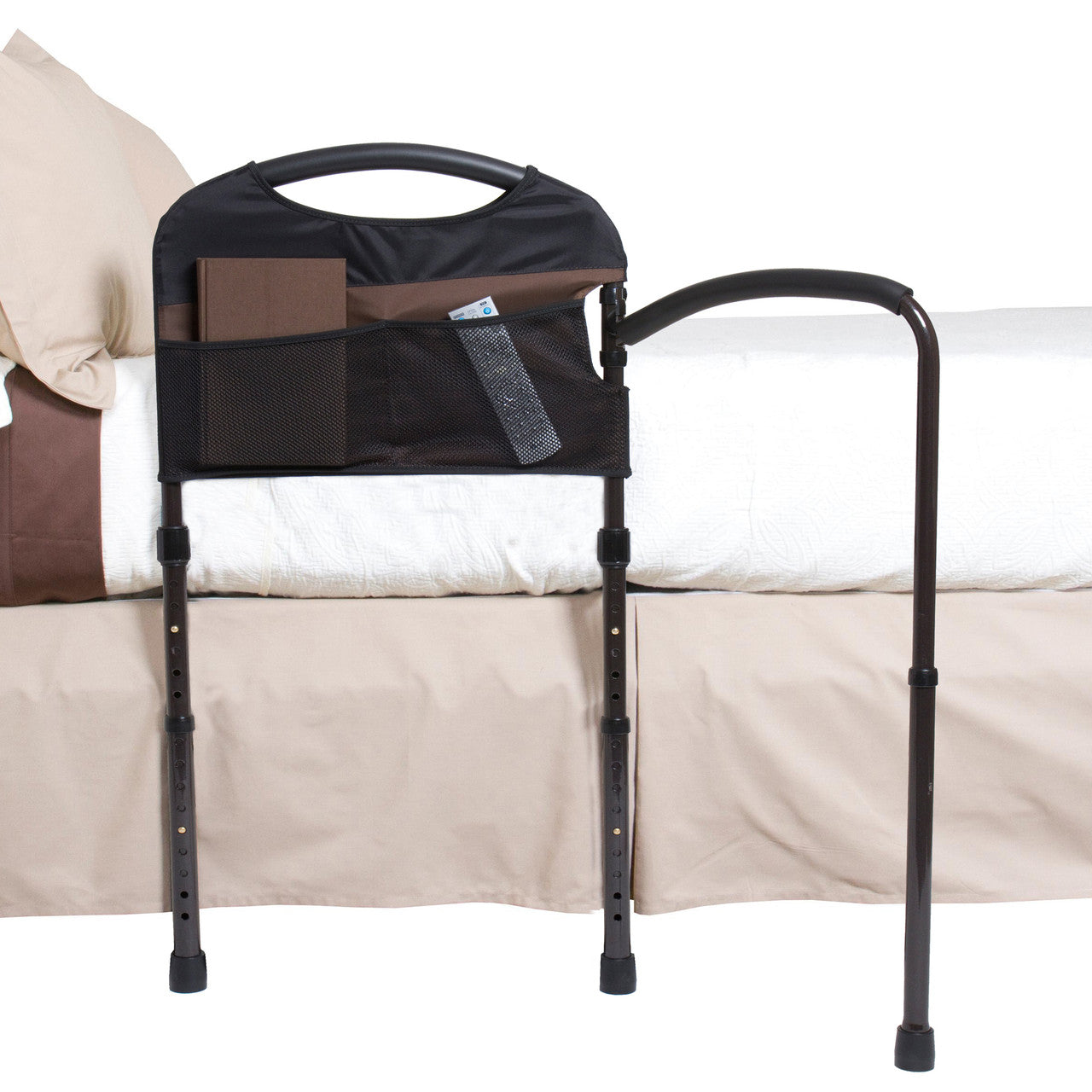 Adjustable Mobility Safety Rail for Seniors & Elderly - Sturdy Bathroom & Bedroom Assist Handle for Fall Prevention - Perfect for Home Care & Assisted Living Facilities