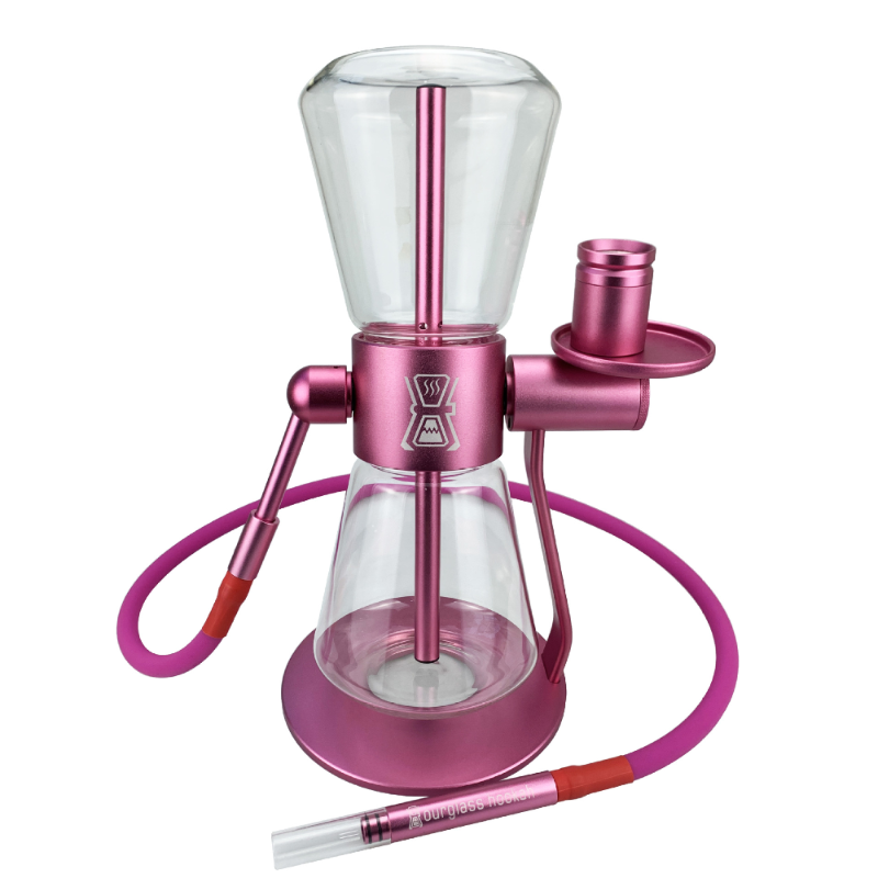 360° Rotating Gravity Bong - Sandglass Design Glass Water Pipe for Smooth Hookah Experience | Perfect for Home Parties, Relaxation & Social Gatherings