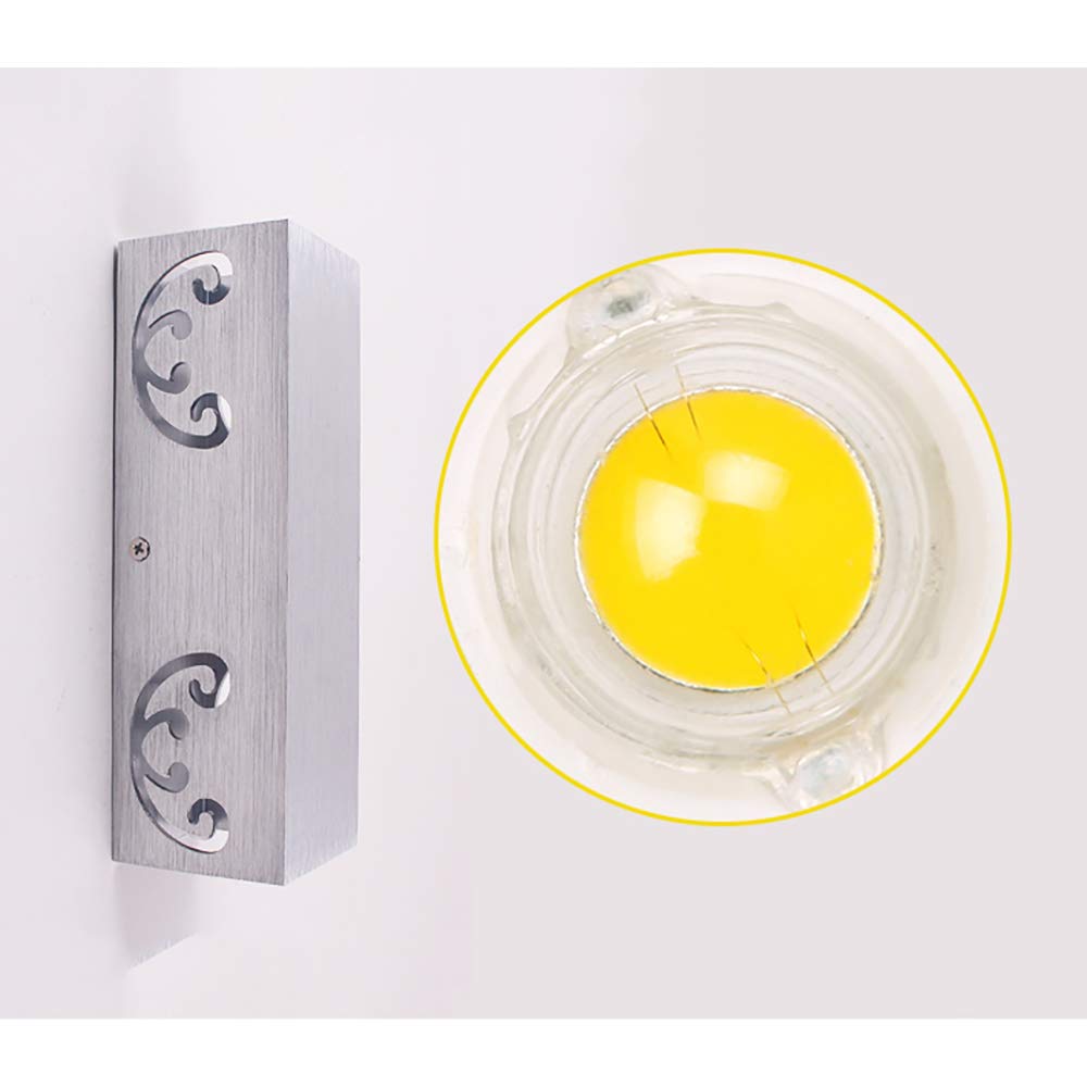 Modern 6W LED Wall Light - Aluminum Indoor Wall Lamp for Bedroom, Living Room & Corridor - Energy Efficient Bright Blue Lighting (Perfect for Ambient Mood Lighting & Decorative Wall Illumination)