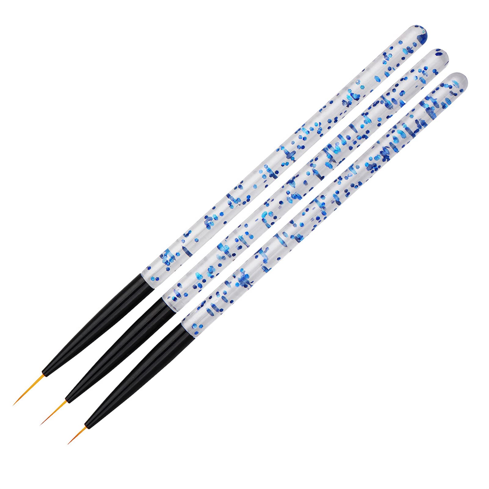 3Pcs Nail Art Liner Brushes Set - Professional Nail Gel Polish Painting & Dotting Tools for Manicure, Nail Design & Art - Perfect for Salon, Home DIY & Nail Art Enthusiasts